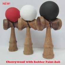 2016 New Rubber Paint Cherry wood Kendama for Wholesales